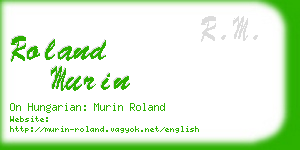 roland murin business card